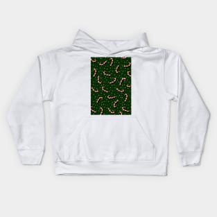 Candy cane pattern illustration Kids Hoodie